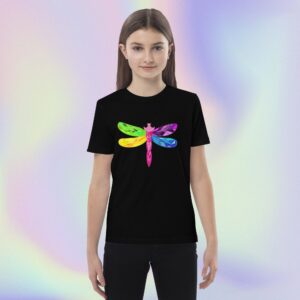 Camiseta algodón orgánico niño Libélula de Color