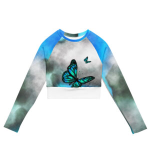 Crop top de manga larga de poliéster reciclado