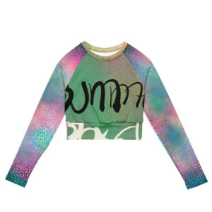 Crop top de manga larga de poliéster reciclado Ilumina