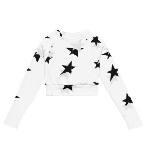 Crop top de manga larga de poliéster reciclado star