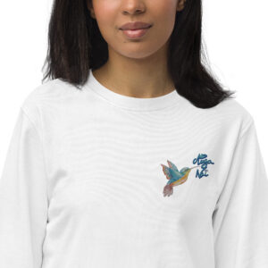 Sudadera orgánica unisex colibrí